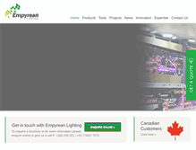 Tablet Screenshot of empyreanlighting.com